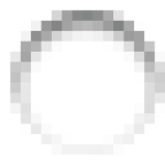 Green, white, and orange dots on black background